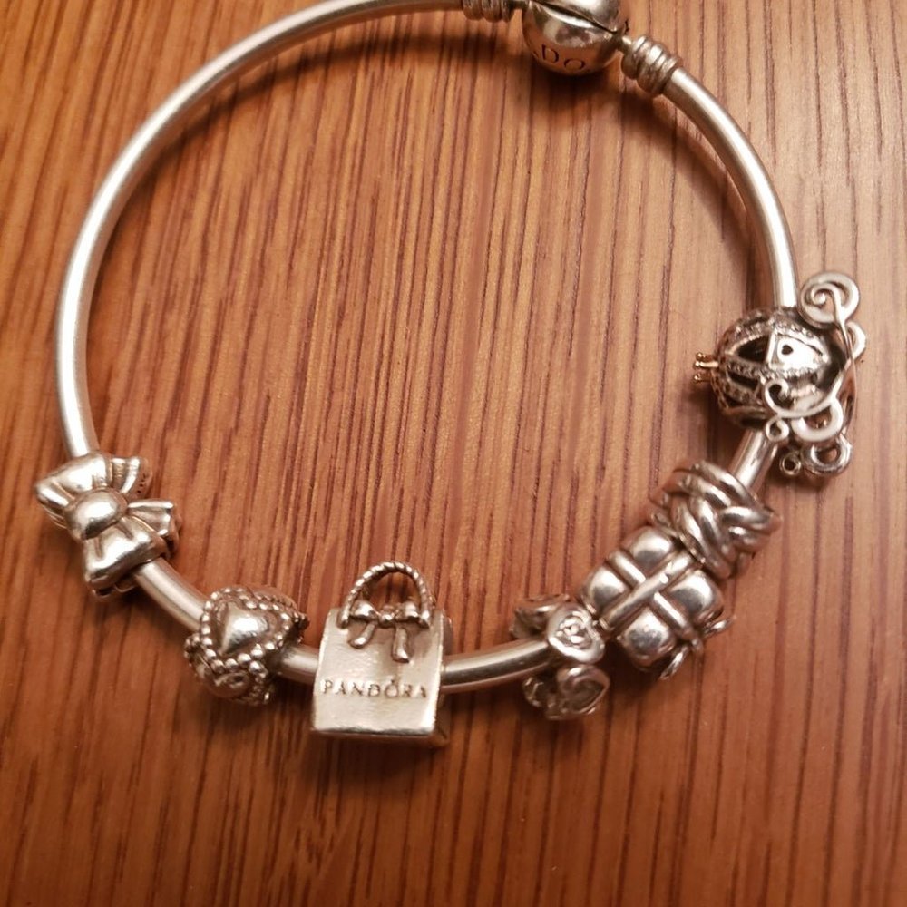 Auth Pandora Bracelet & Charms - Picture 1 of 6
